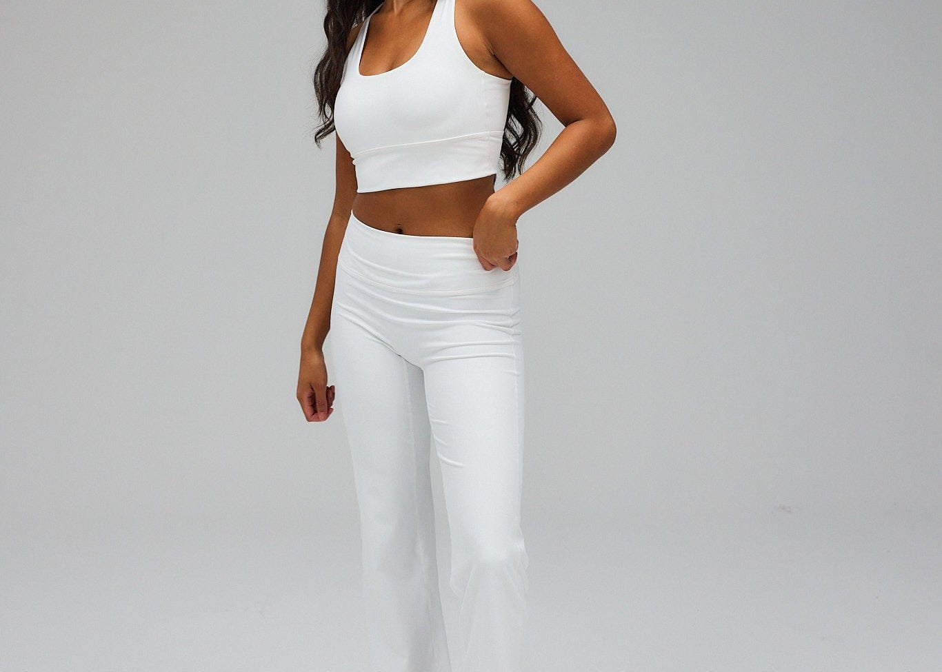 Exercere Tights Flare Yoga Pants - White