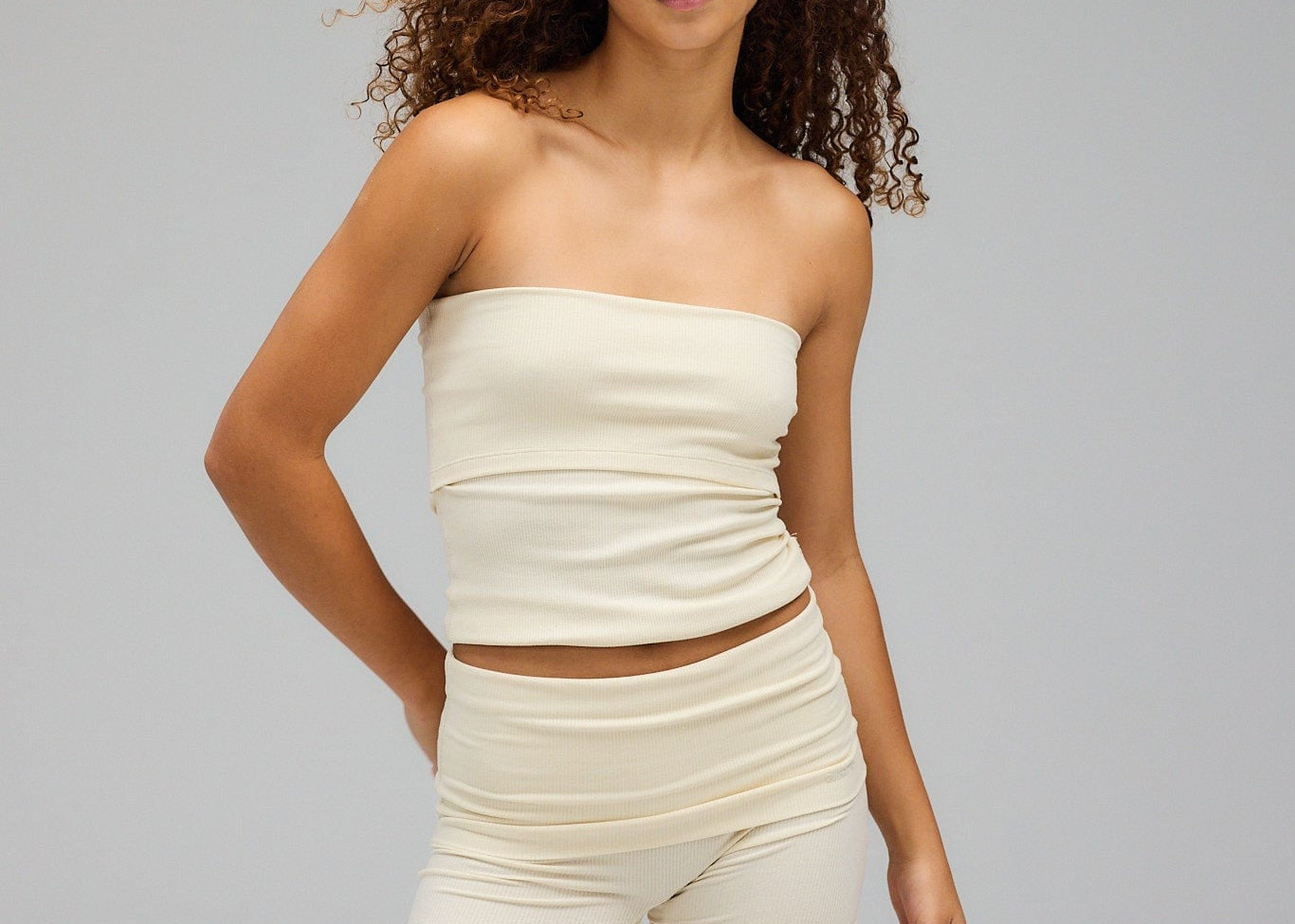 Exercere Shorts Rib Fold Over Shorts - Honey