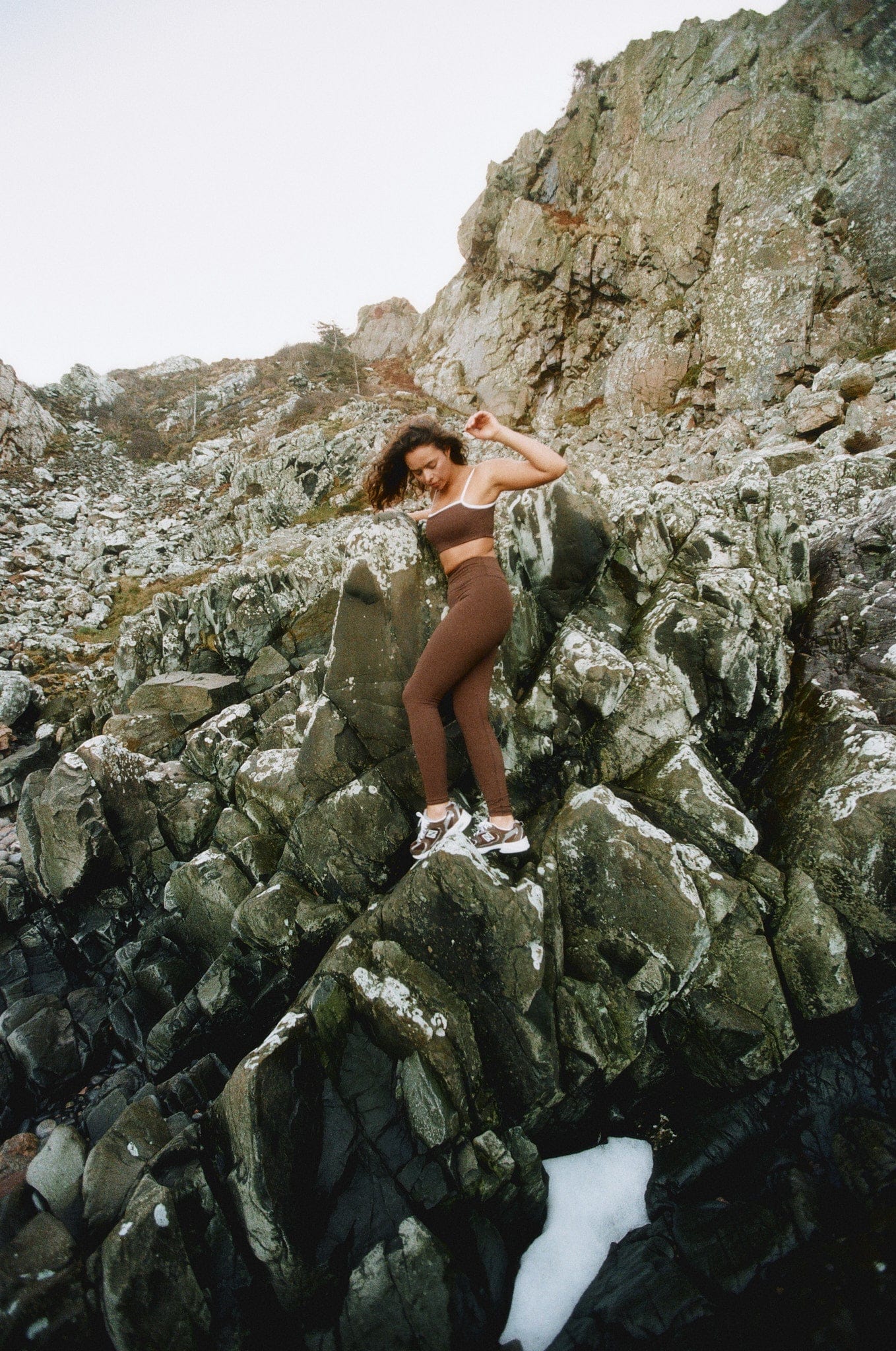 Exercere Tights Sculpt Scrunch Tights - Pecan Brown