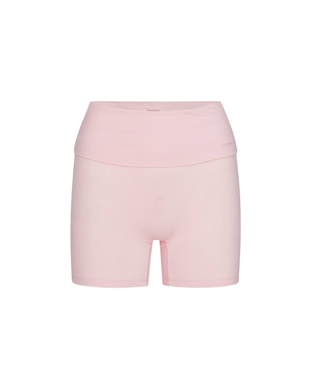 Exercere Shorts Rib Fold Over Shorts - Soft Pink