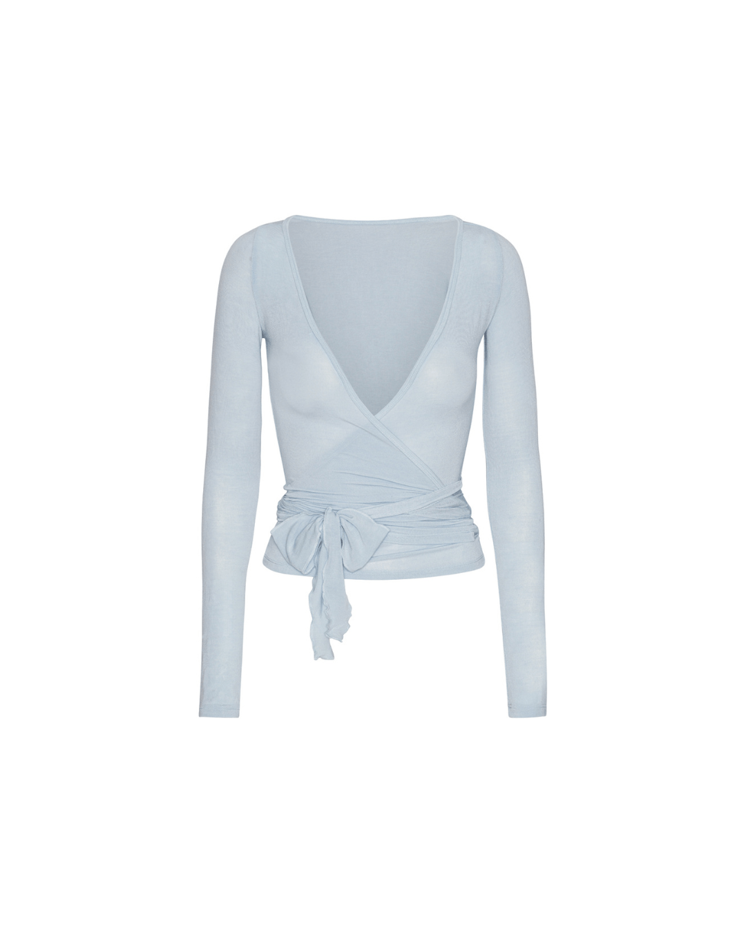 Exercere Blouses Ballet Wrap Blouse - Powder Blue