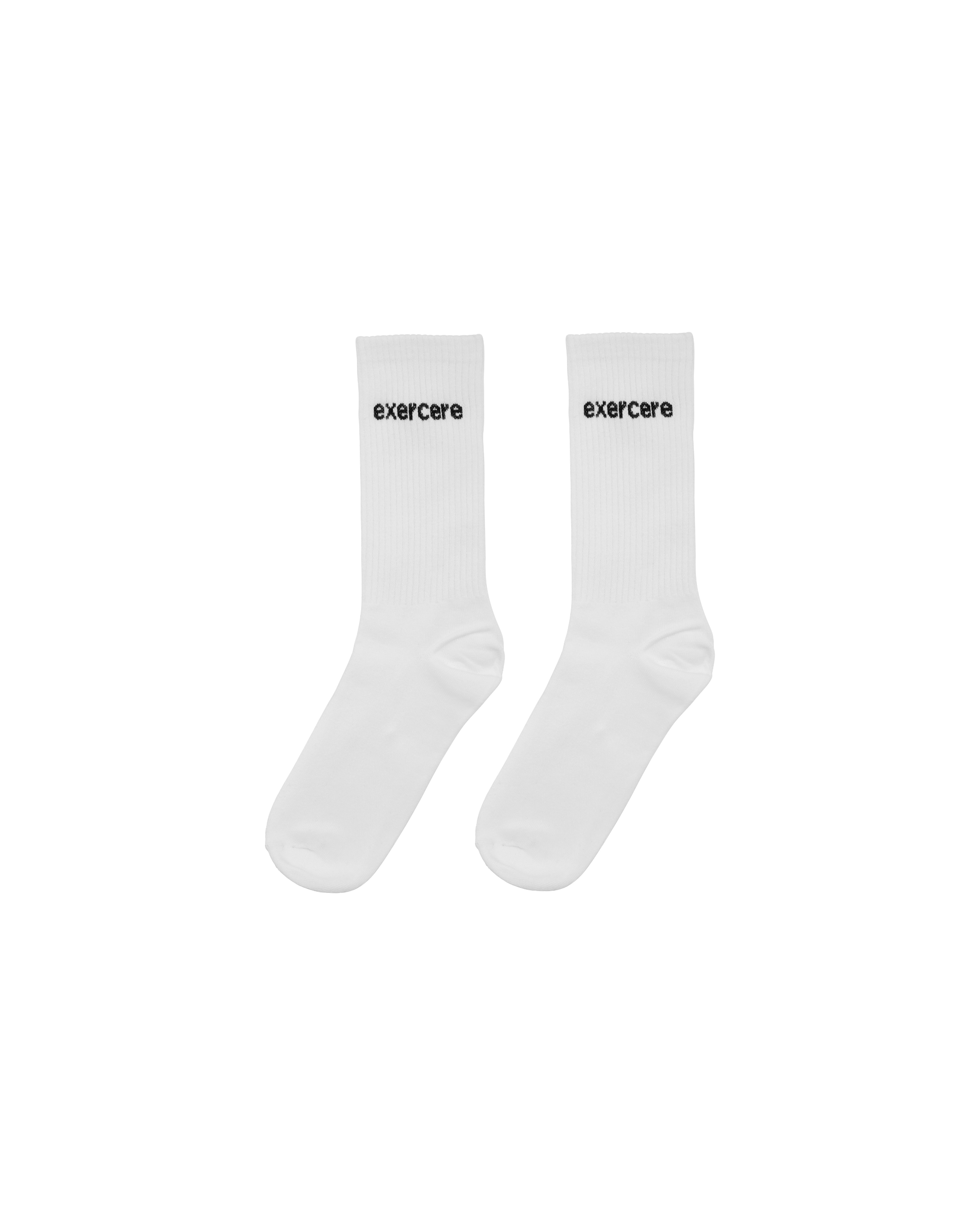 Exercere Socks One Size Logo Socks - White