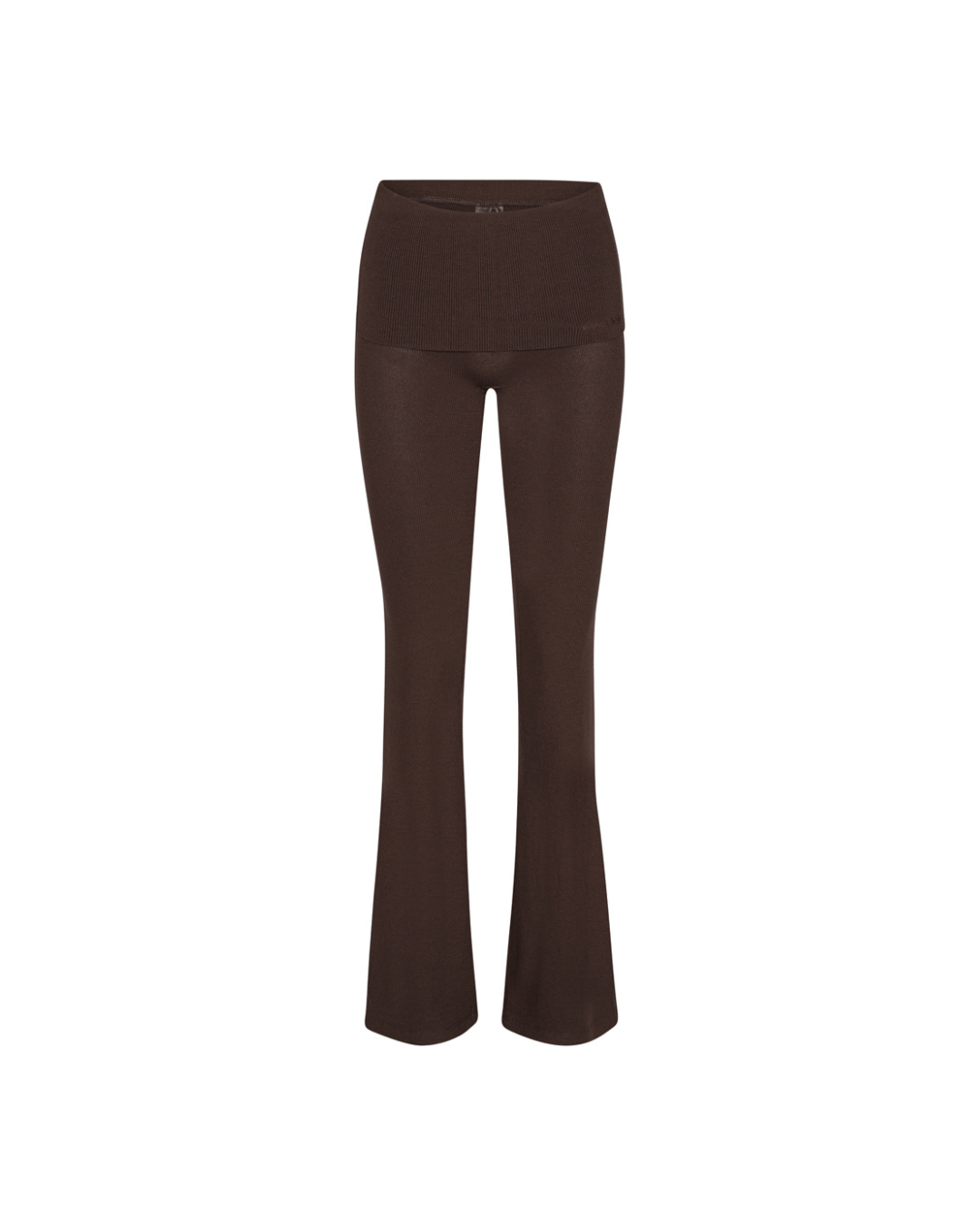 Exercere Tights Rib Fold Over Pants - Pecan Brown