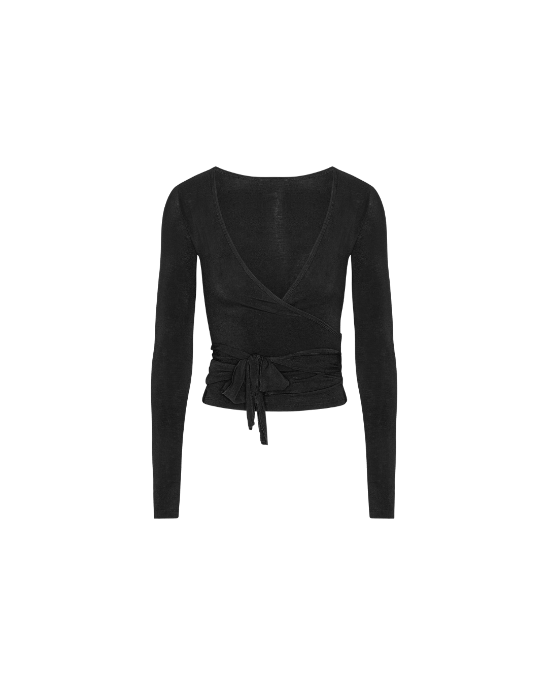Exercere Blouses Ballet Wrap Blouse - Black