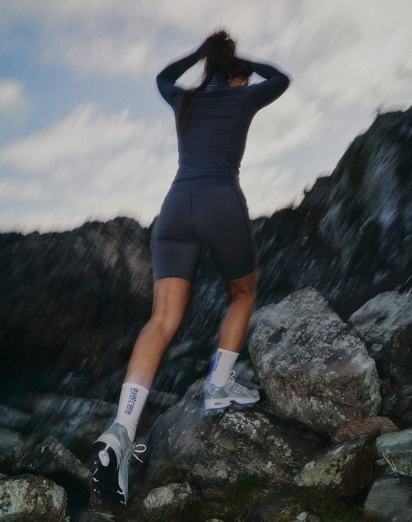 Exercere Blouses Active Zip Blouse - Slate Grey