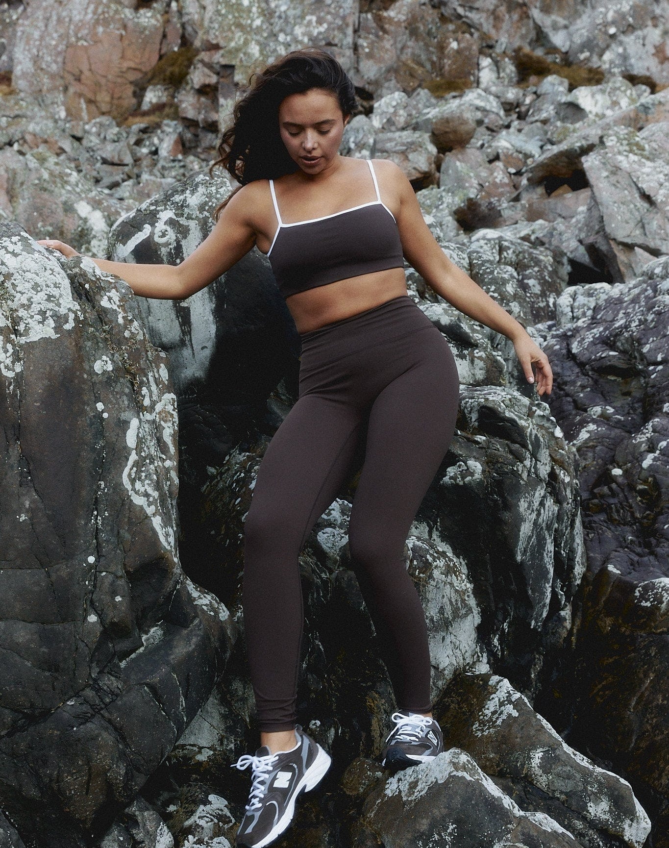 Exercere Tights Sculpt Scrunch Tights - Pecan Brown