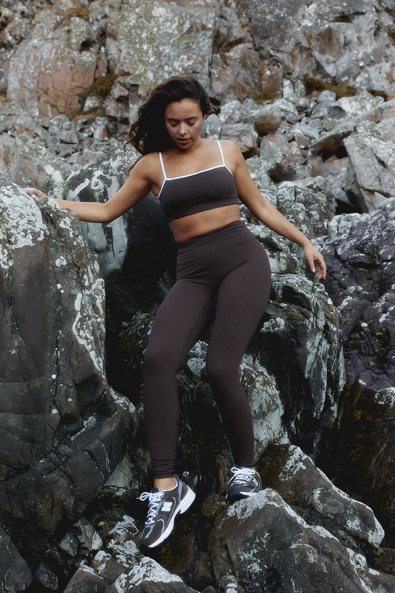 Exercere Tights Sculpt Scrunch Tights - Pecan Brown