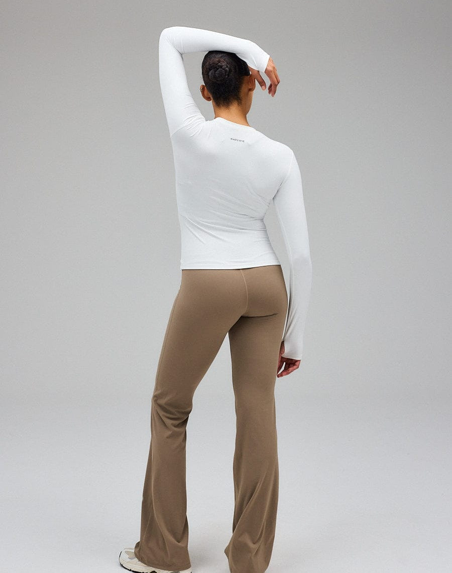 Exercere Tops Neaty Long Sleeve - White