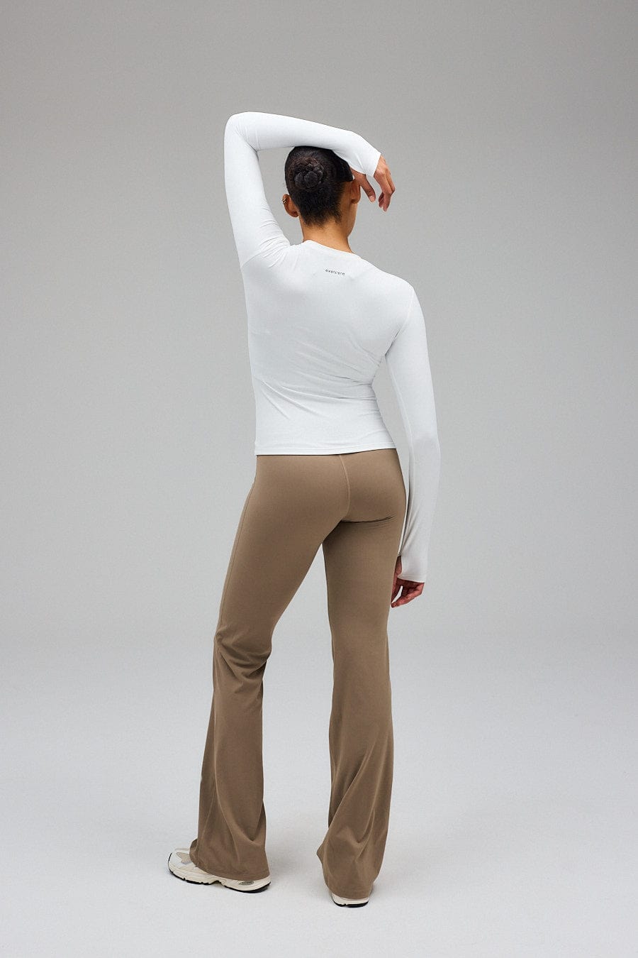 Exercere Tops Neaty Long Sleeve - White