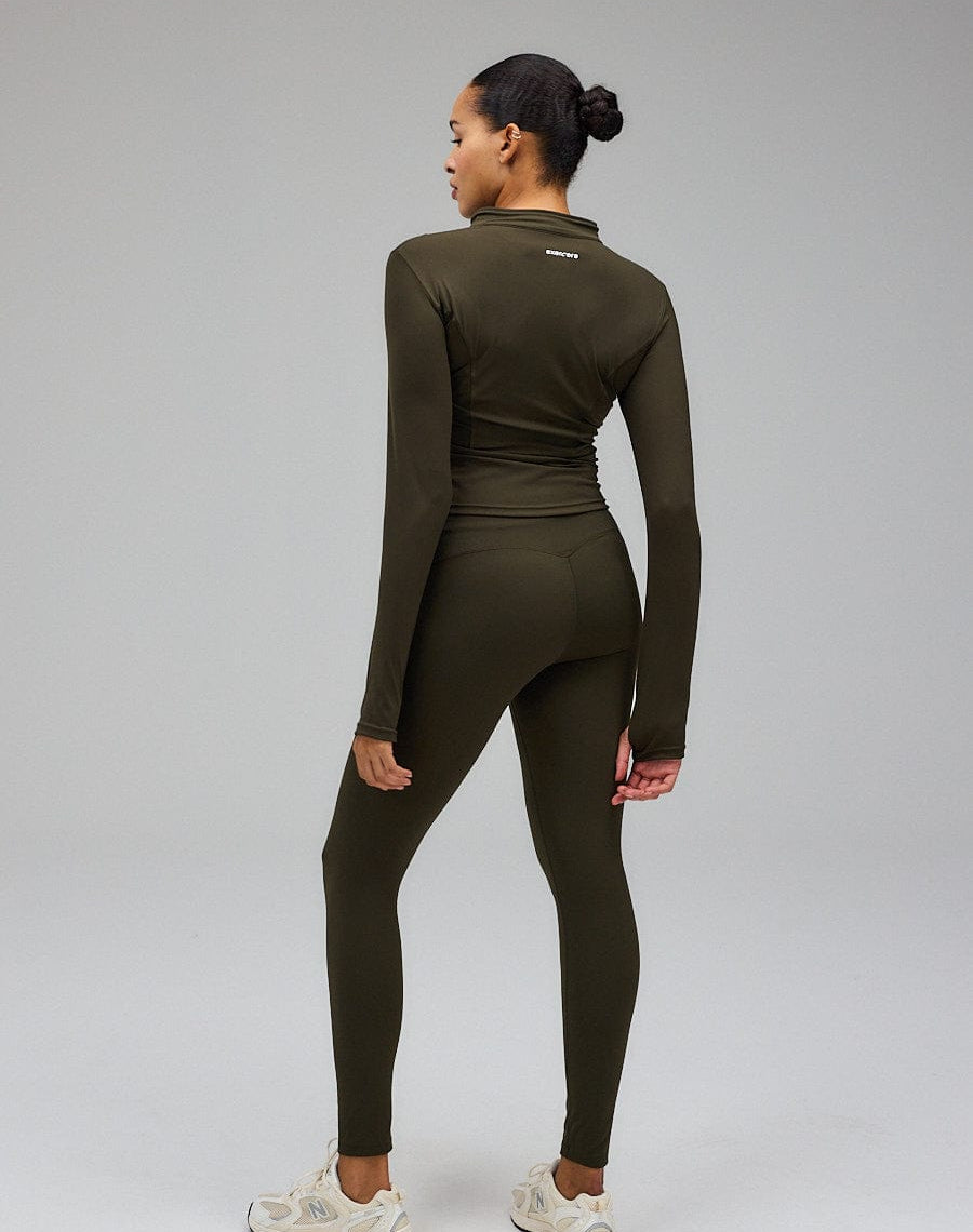 Exercere Blouses Hyper Zip Blouse - Forrest Green