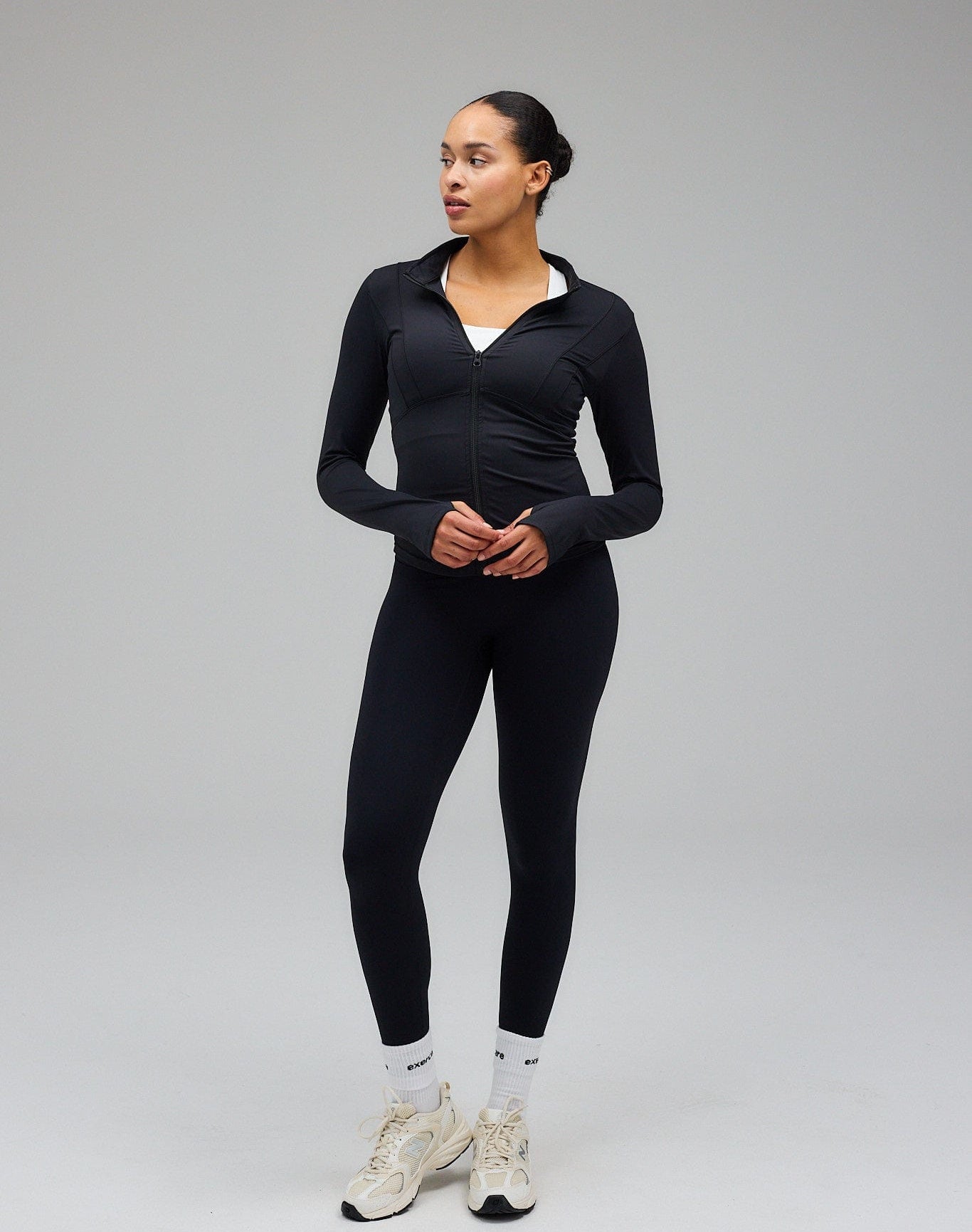 Exercere Blouses Hyper Zip Blouse - Black