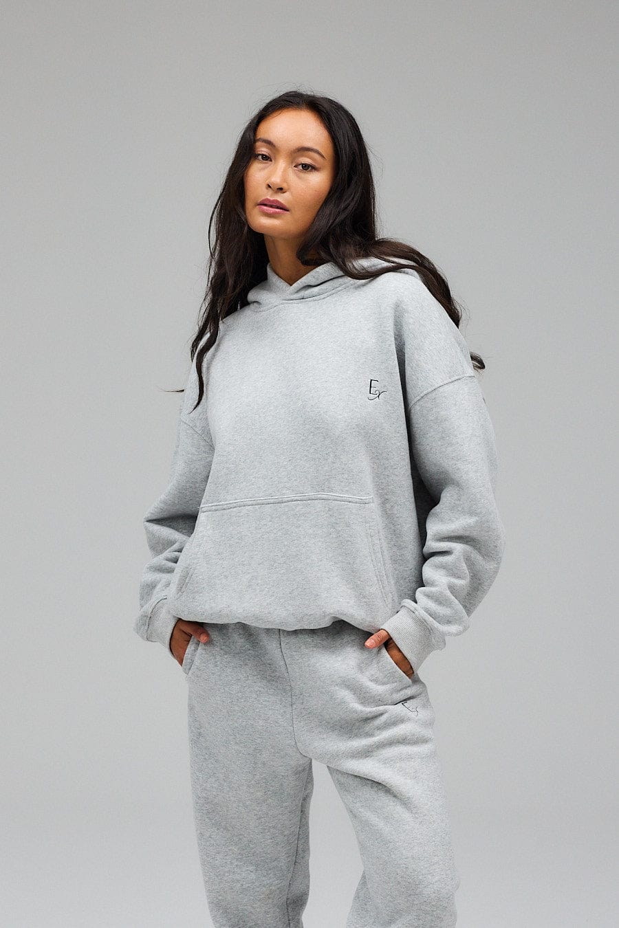 Exercere Blouses Hoodie - Grey Melange