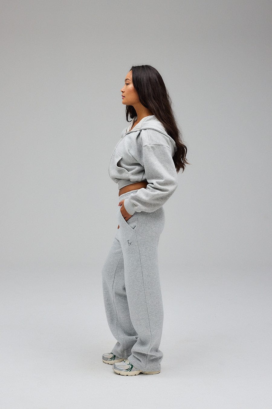 Exercere Sweat Wide Sweatpants - Grey Melange