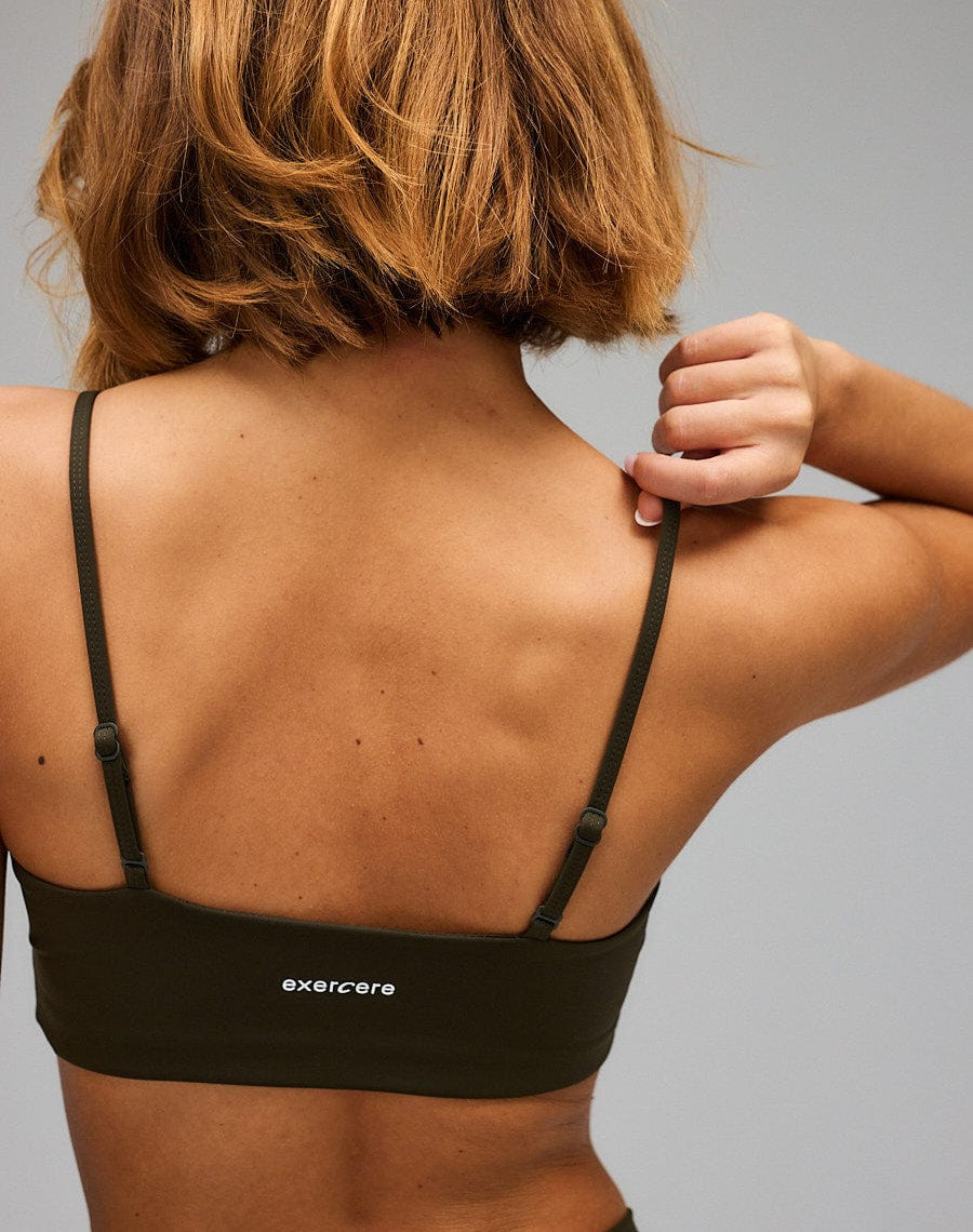 Exercere Sports Bras Scrunch Bra - Forrest Green