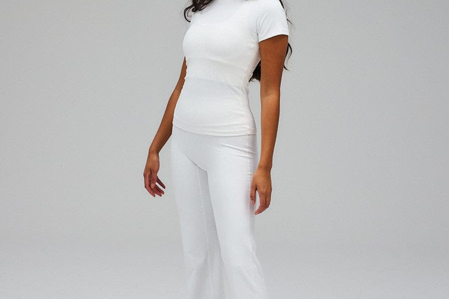Exercere Tights Flare Yoga Pants - White