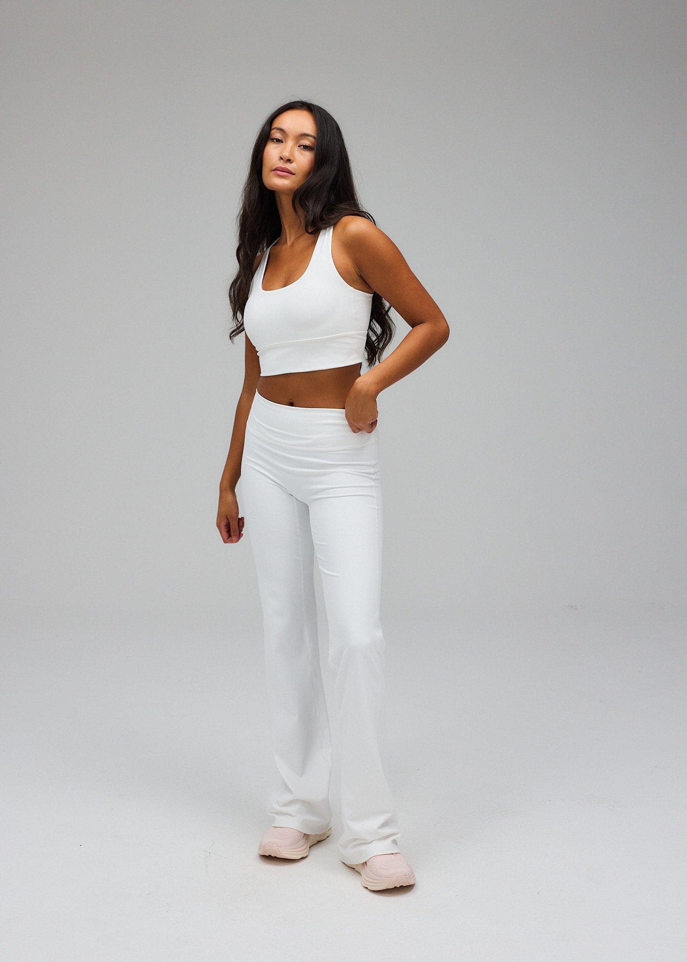 Exercere Tights Flare Yoga Pants - White