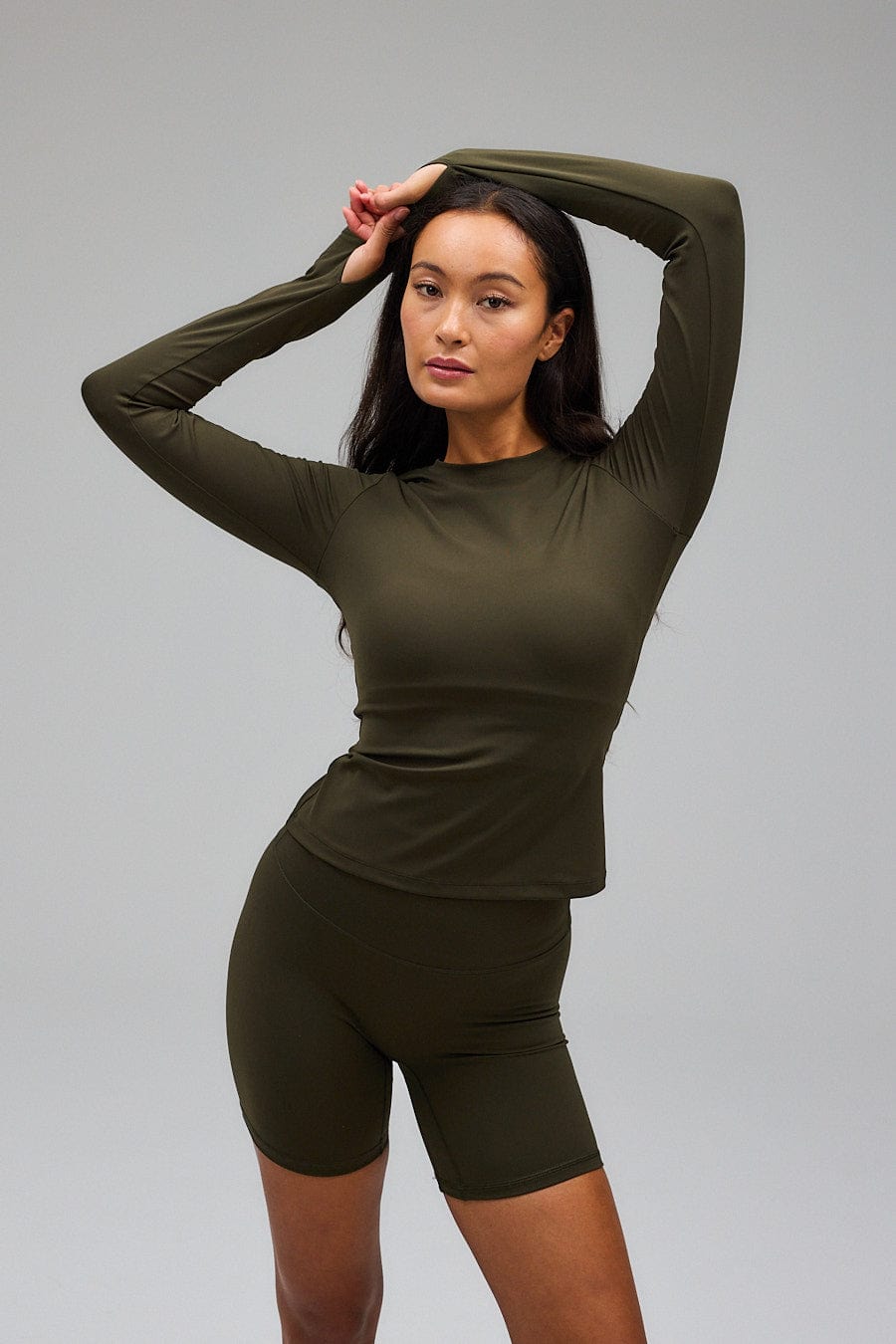 Exercere Tops Neaty Long Sleeve - Forrest Green