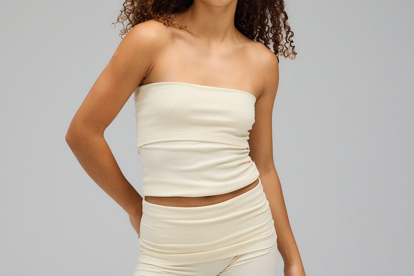 Exercere Shorts Rib Fold Over Shorts - Honey