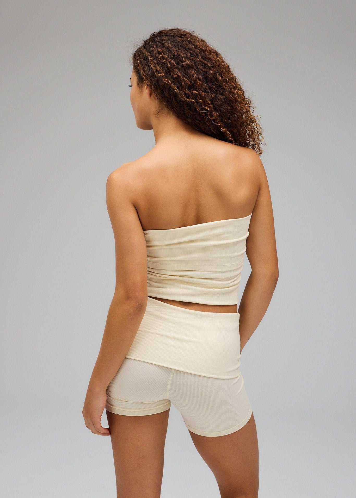 Exercere Shorts Rib Fold Over Shorts - Honey