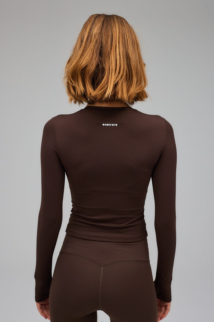 Exercere Tops Neaty Long Sleeve - Pecan Brown