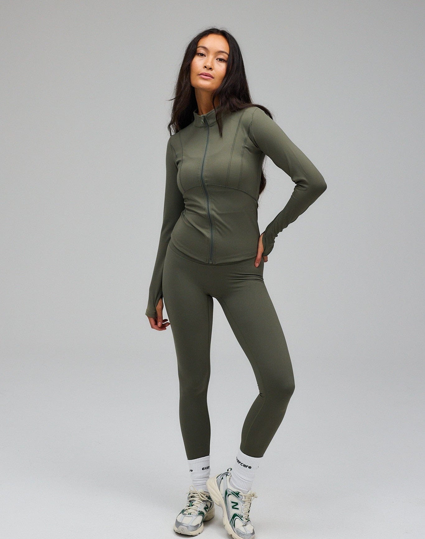 Exercere Blouses Hyper Zip Blouse - Olive Green