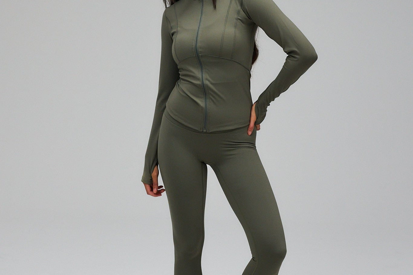 Exercere Blouses Hyper Zip Blouse - Olive Green