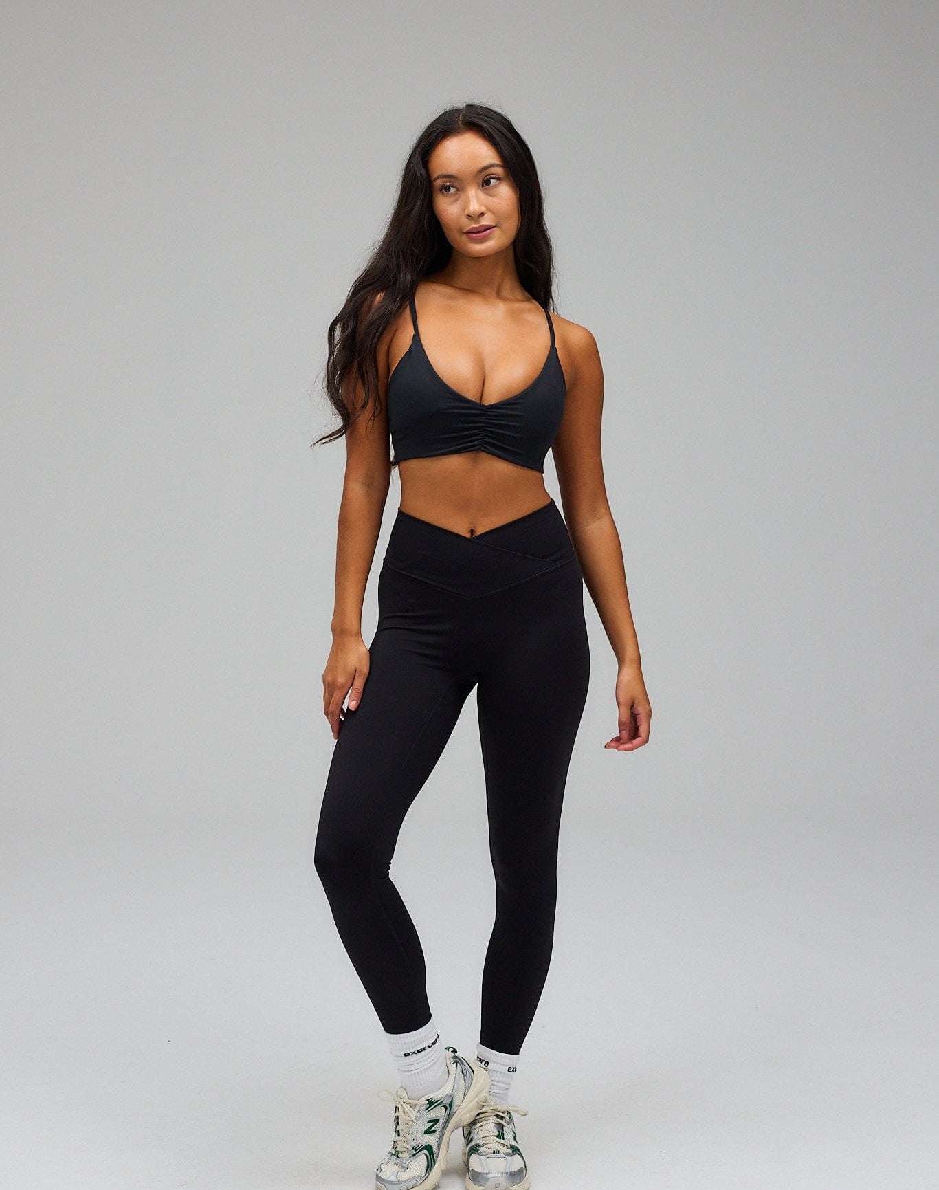 Exercere Sports Bras Scrunch Bra - Black