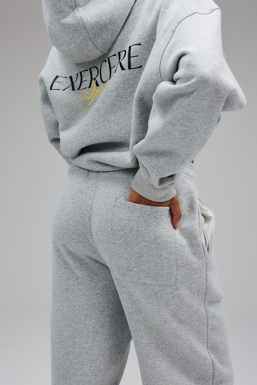 Exercere Sweat Wide Sweatpants - Grey Melange