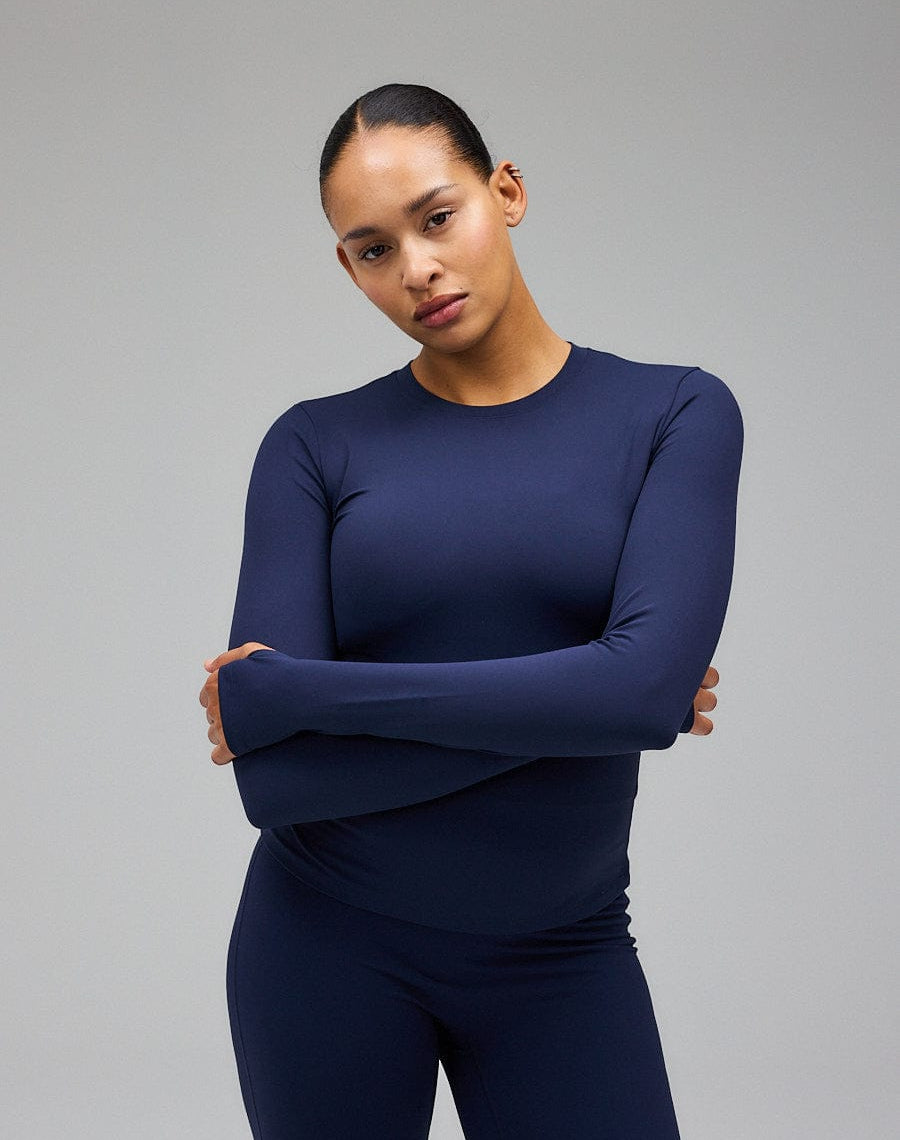 Exercere Tops Neaty Long Sleeve - Navy