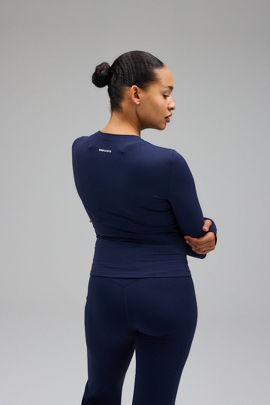 Exercere Tops Neaty Long Sleeve - Navy