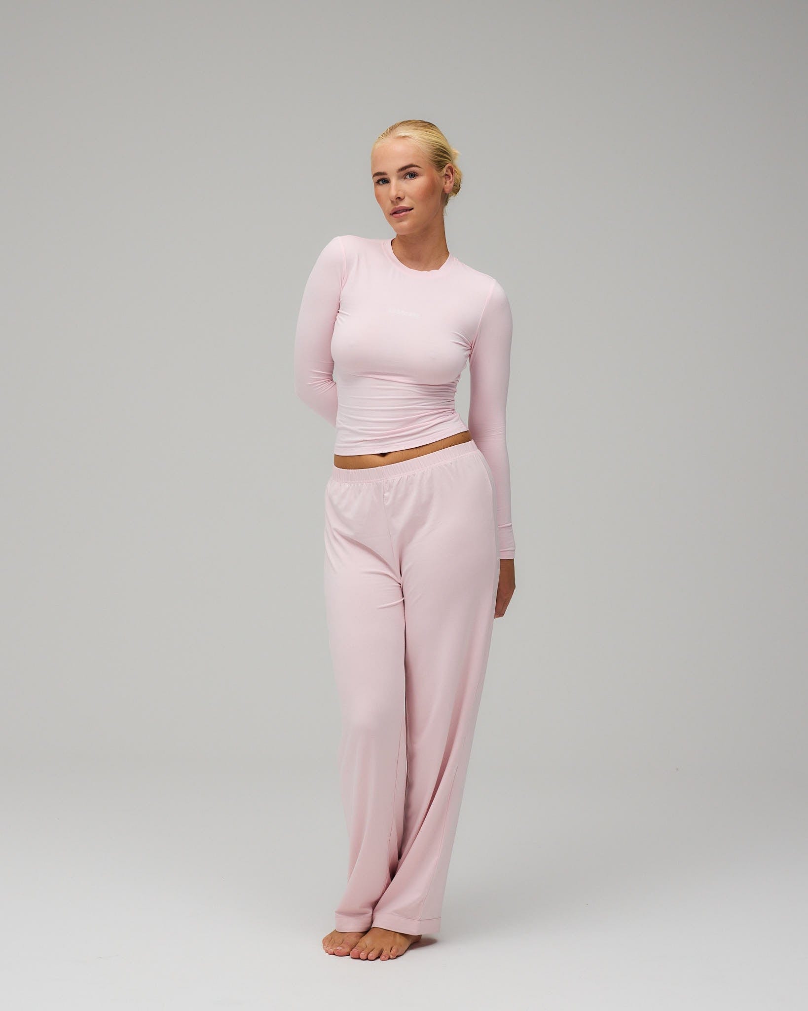 Exercere Blouses Jersey Long Sleeve - Soft Pink