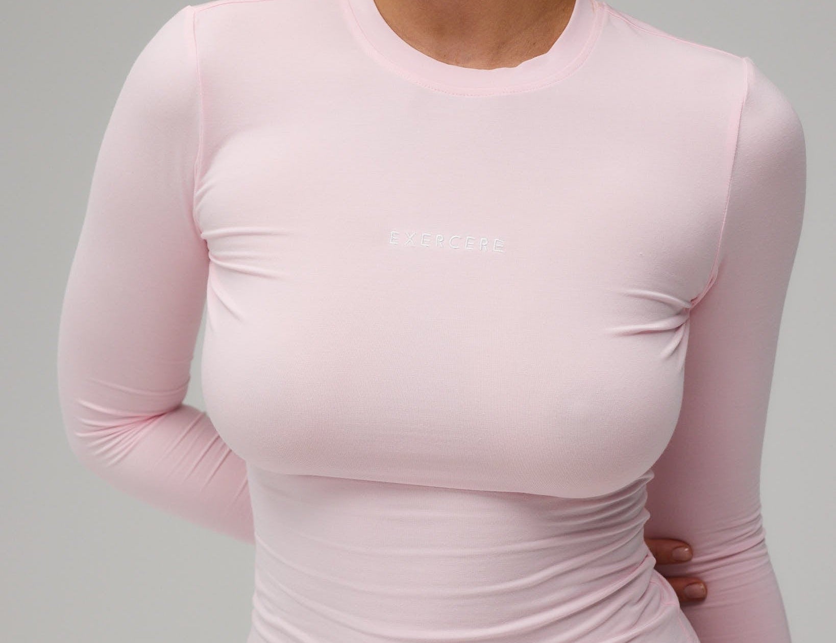 Exercere Blouses Jersey Long Sleeve - Soft Pink