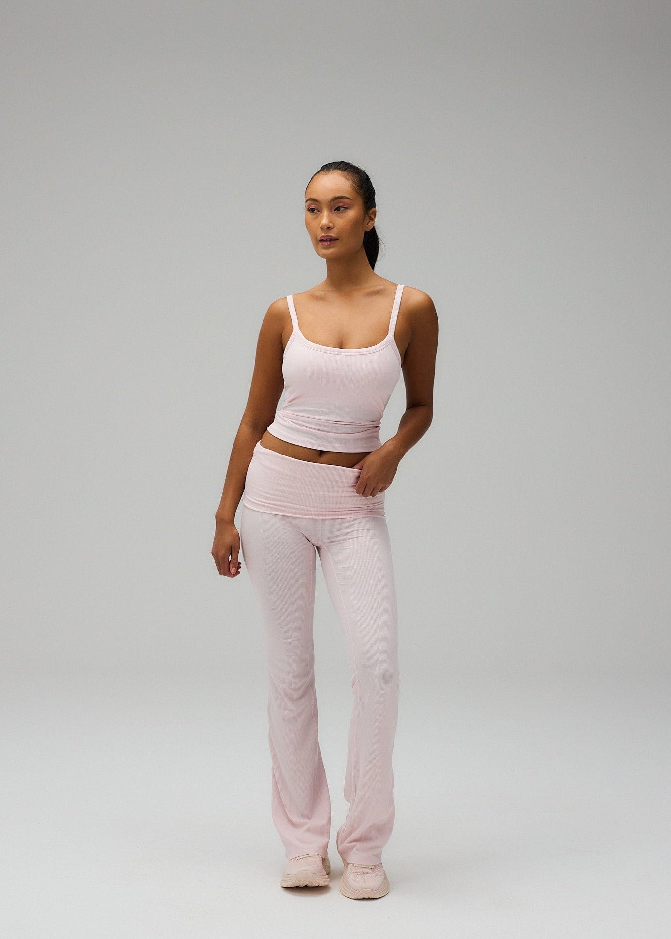 Exercere Tops Rib Tank Top - Soft Pink