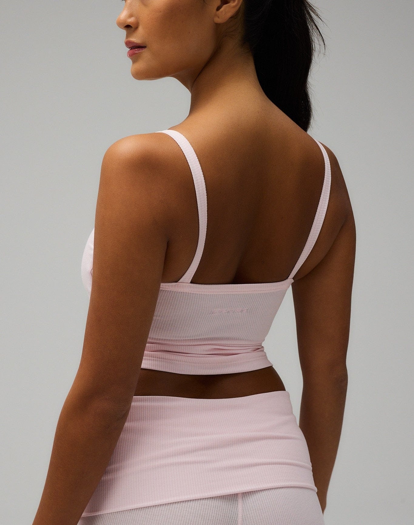 Exercere Tops Rib Tank Top - Soft Pink