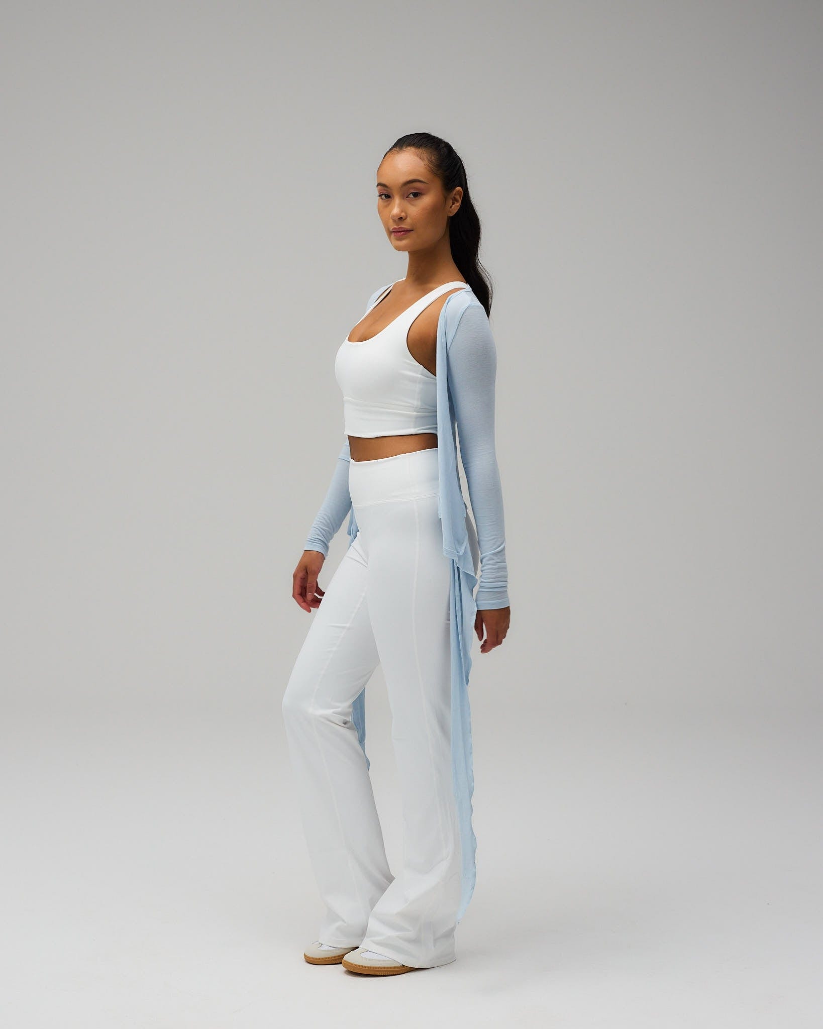 Exercere Blouses Ballet Wrap Blouse - Powder Blue