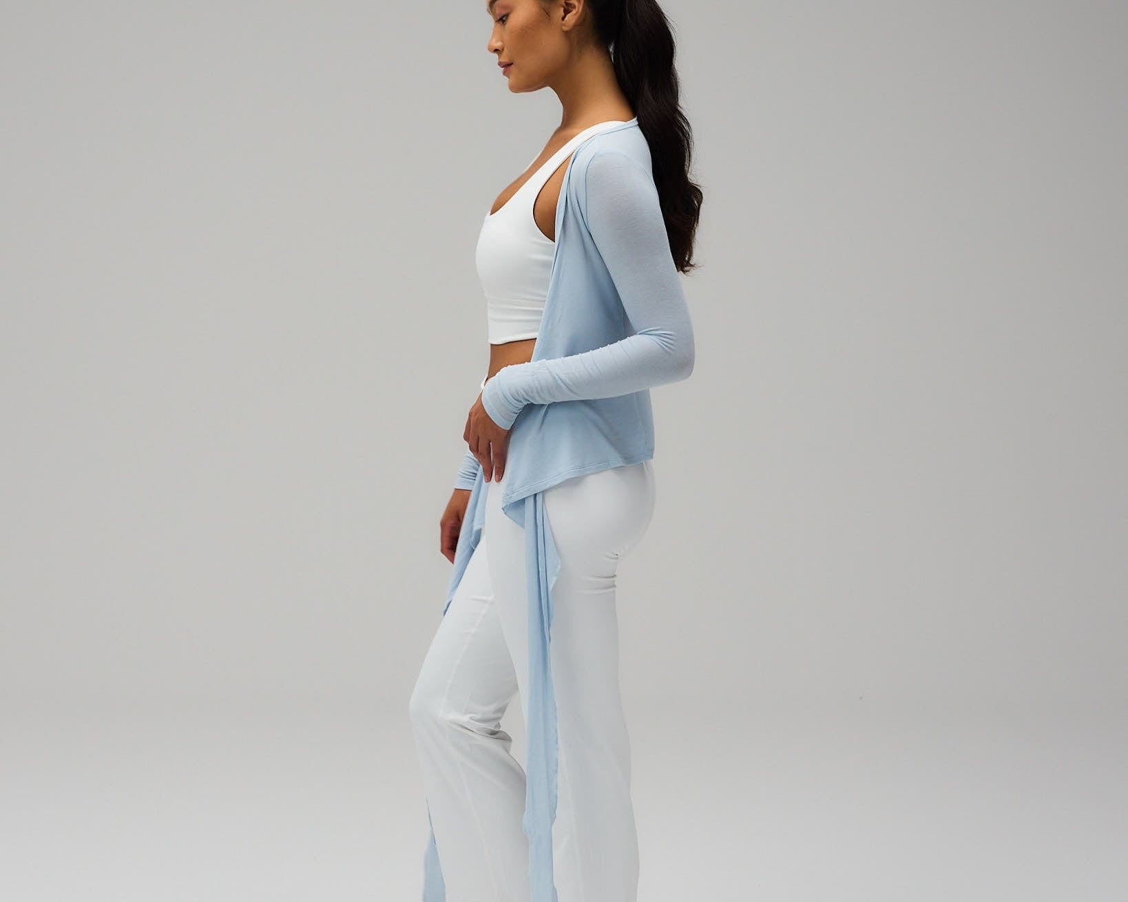 Exercere Blouses Ballet Wrap Blouse - Powder Blue