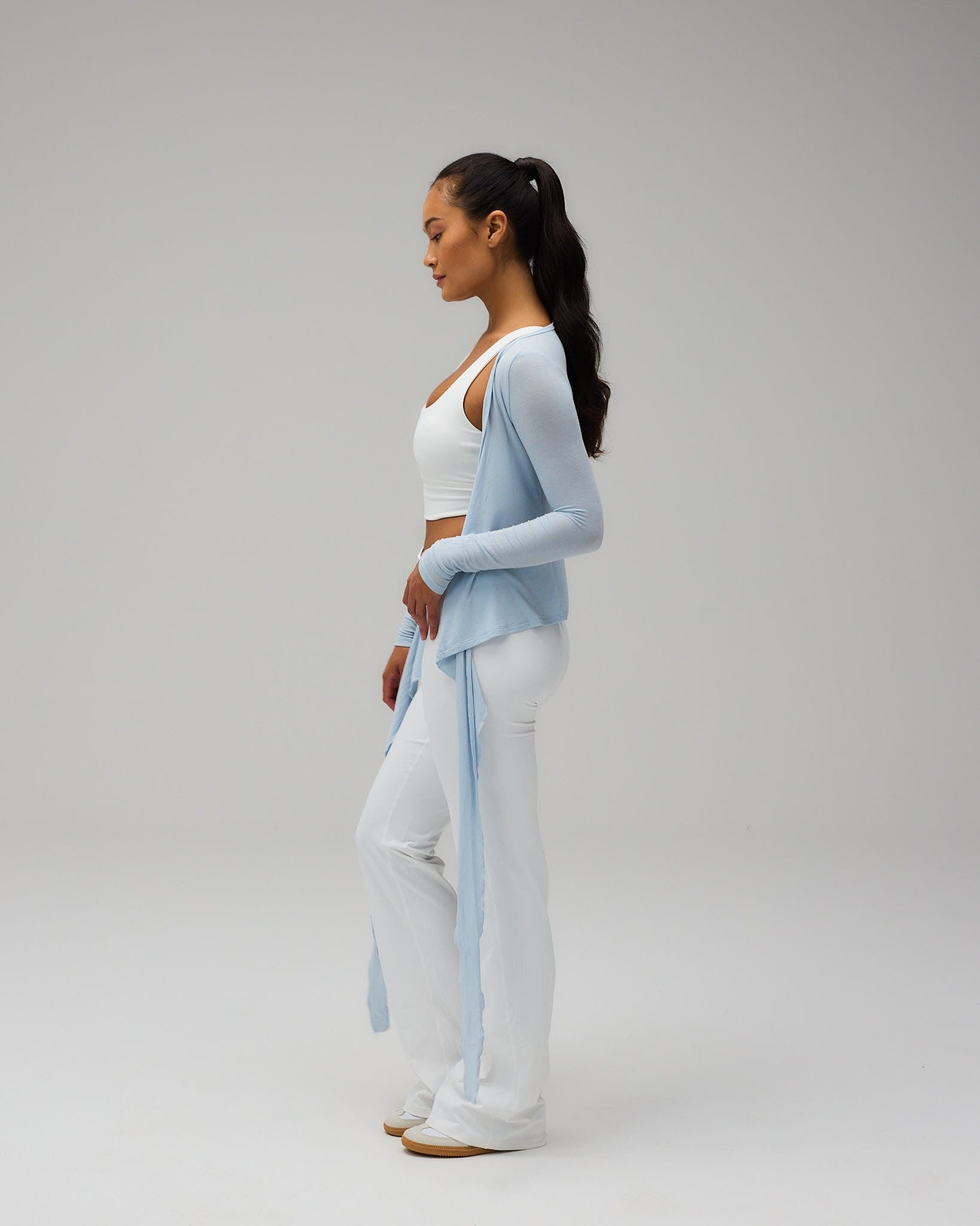 Exercere Blouses Ballet Wrap Blouse - Powder Blue