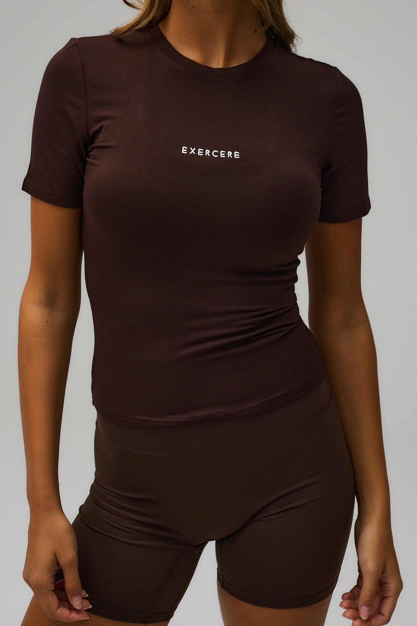 Exercere Tops Jersey T-shirt - Coffee