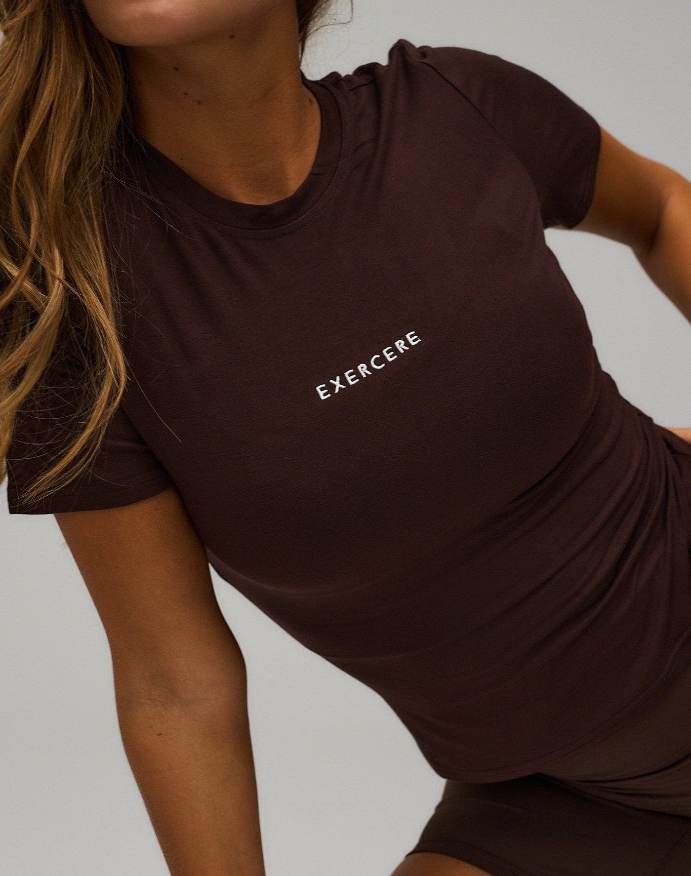 Exercere Tops Jersey T-shirt - Coffee