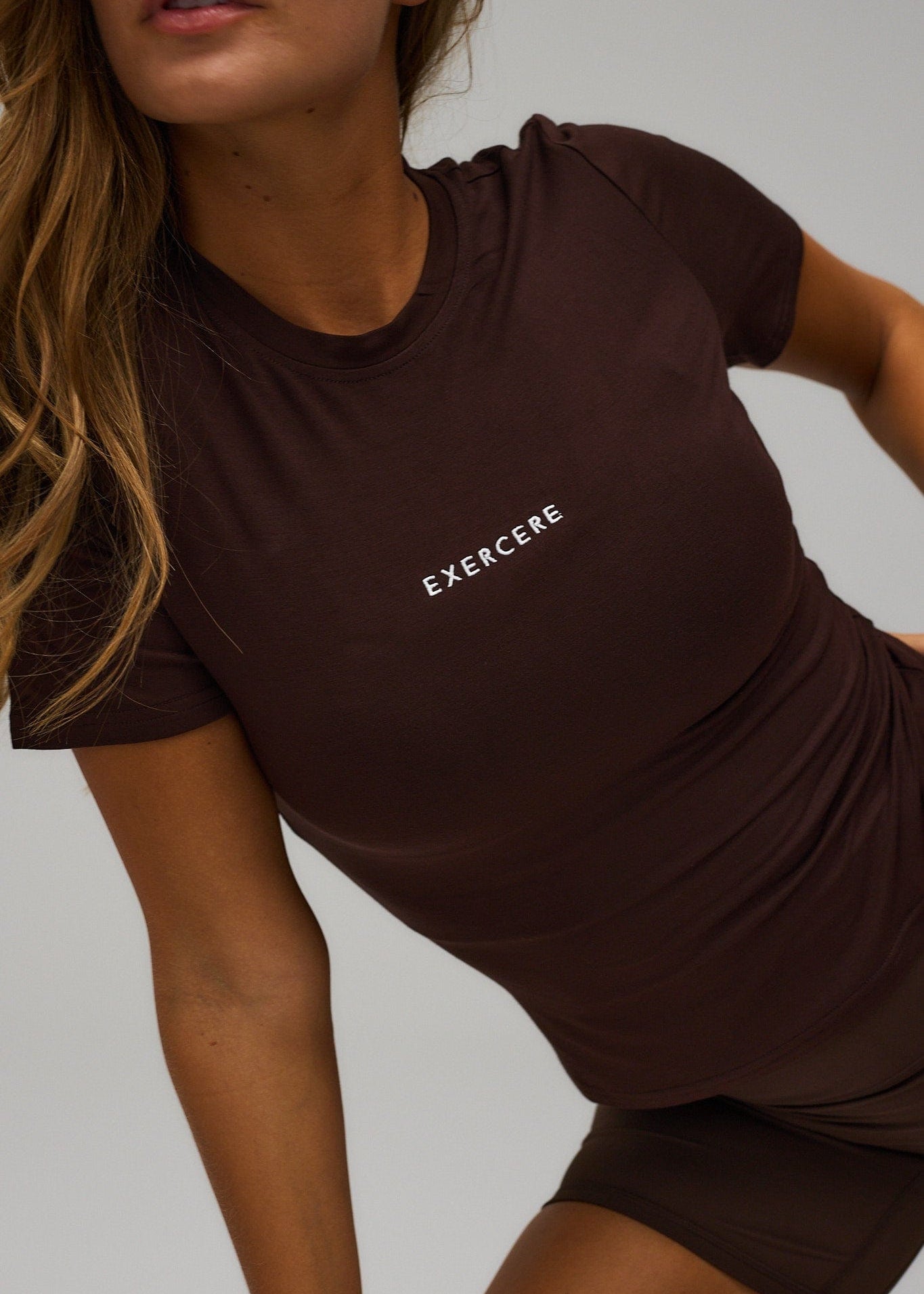 Exercere Tops Jersey T-shirt - Coffee