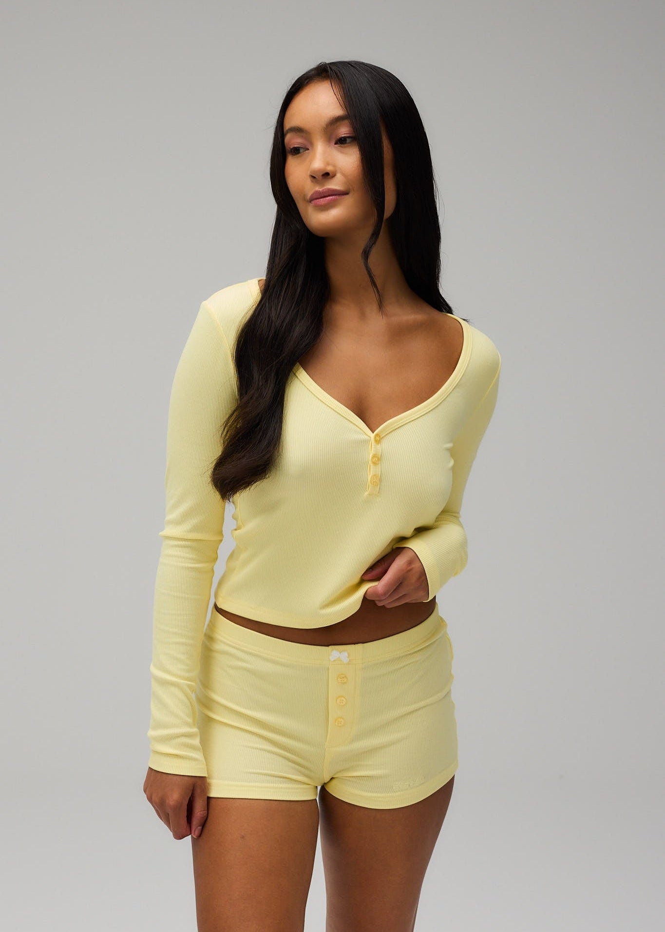 Exercere Rib Night Shorts Rib Night Shorts - Banana