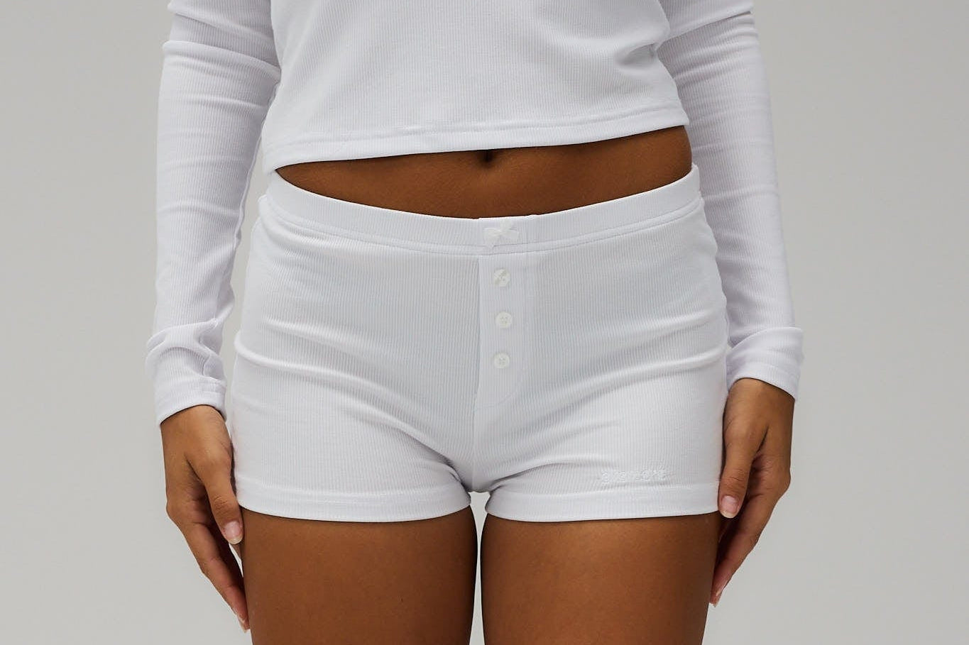 Exercere Rib Night Shorts Rib Night Shorts - White