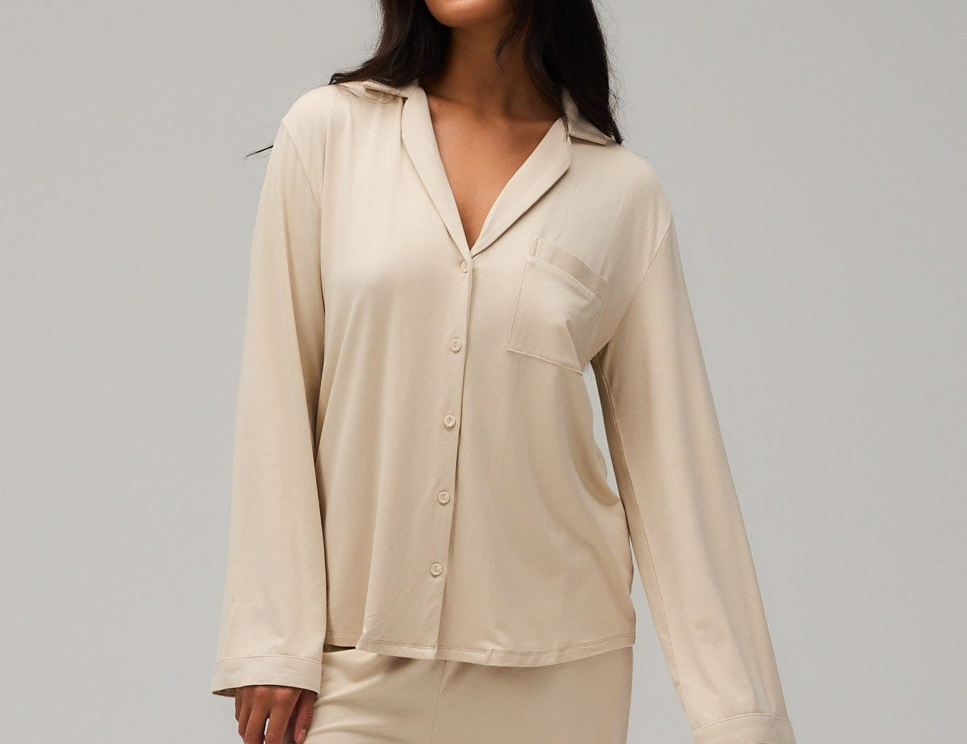 Exercere Pyjamas Blouse Pyjamas Blouse - Oatmilk