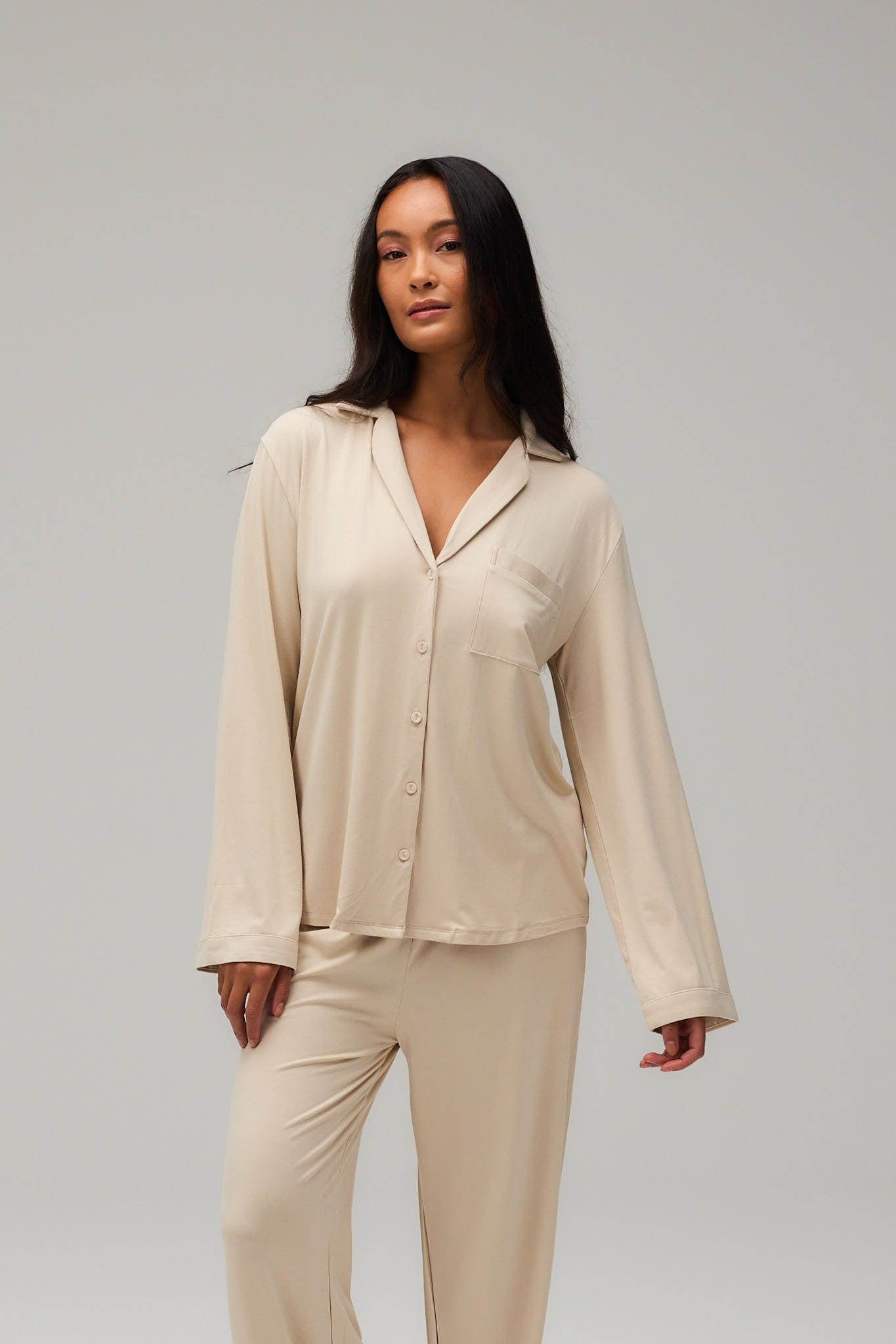 Exercere Pyjamas Blouse Pyjamas Blouse - Oatmilk