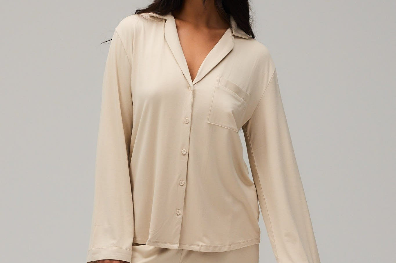 Exercere Pyjamas Blouse Pyjamas Blouse - Oatmilk