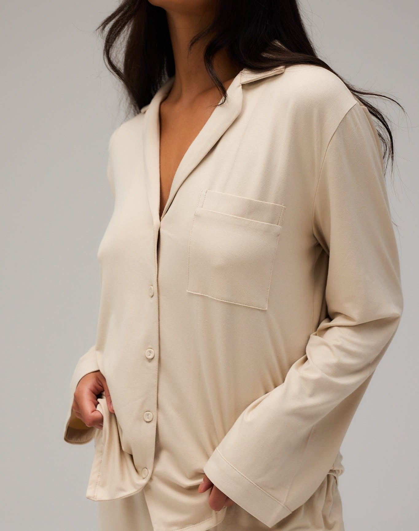 Exercere Pyjamas Blouse Pyjamas Blouse - Oatmilk