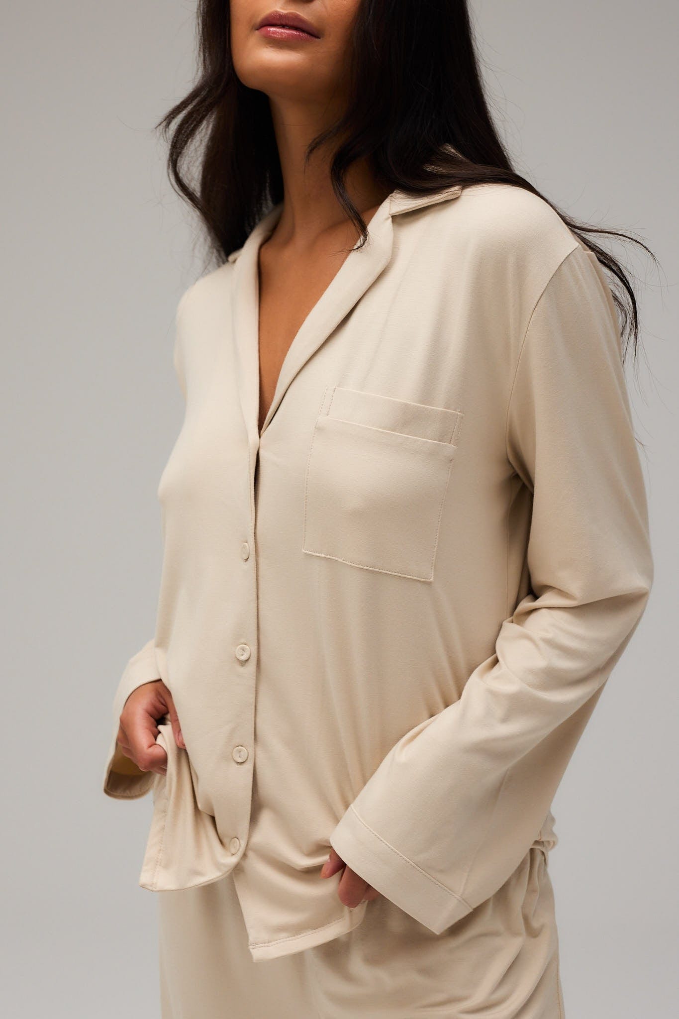 Exercere Pyjamas Blouse Pyjamas Blouse - Oatmilk