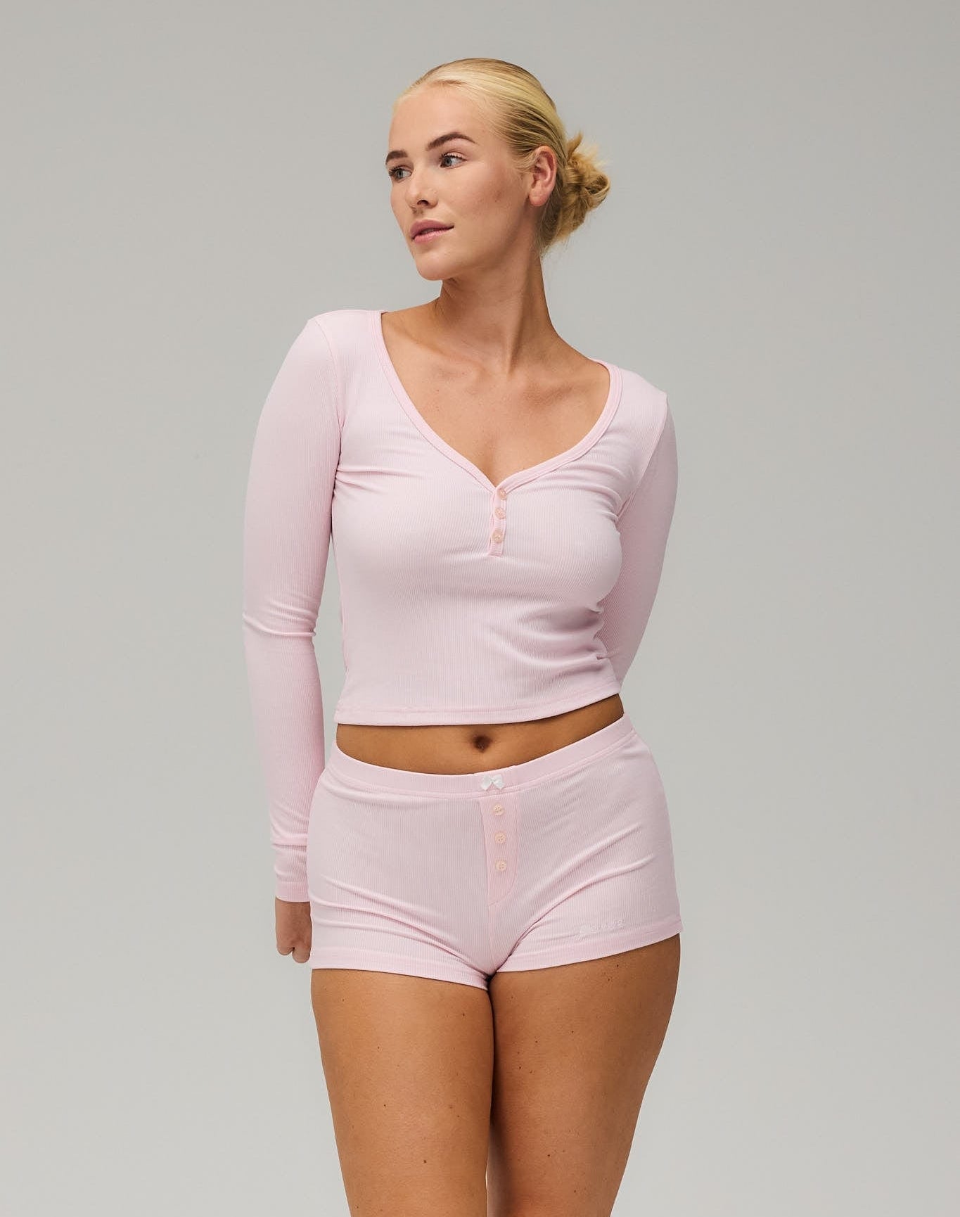 Exercere Rib Long Sleeve Rib Long Sleeve - Soft Pink