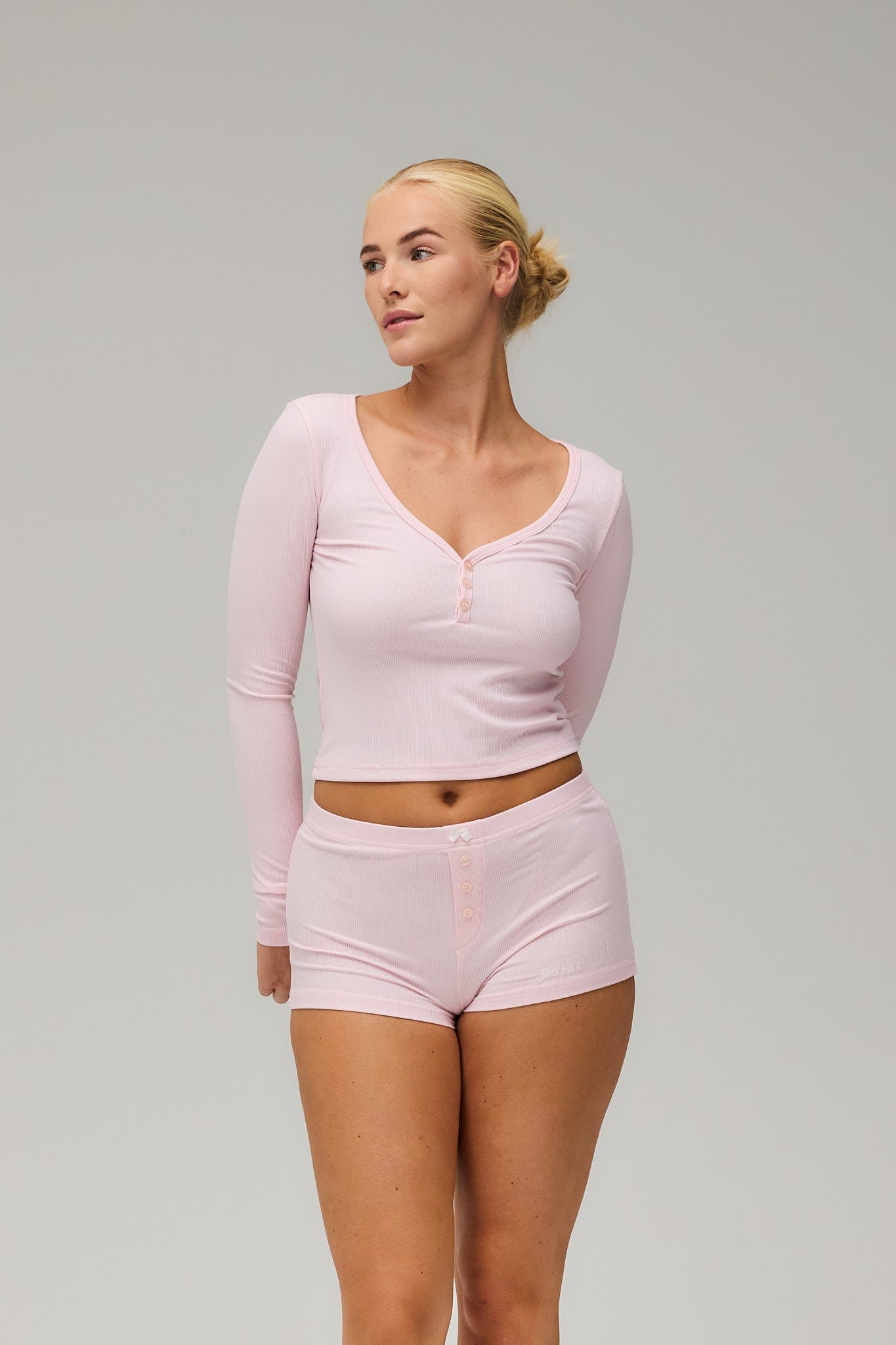 Exercere Rib Long Sleeve Rib Long Sleeve - Soft Pink