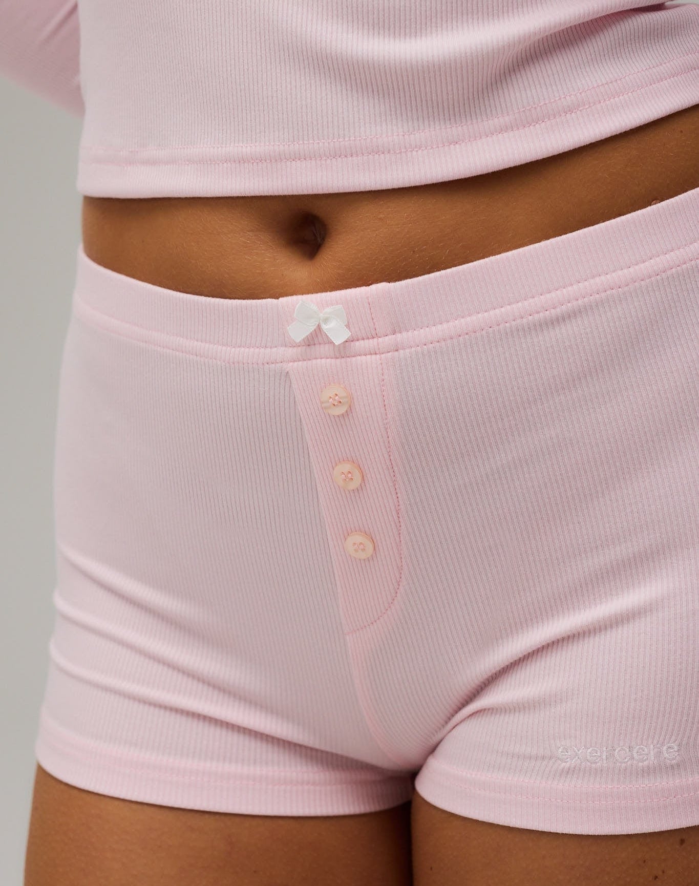 Exercere Rib Night Shorts Rib Night Shorts - Soft Pink
